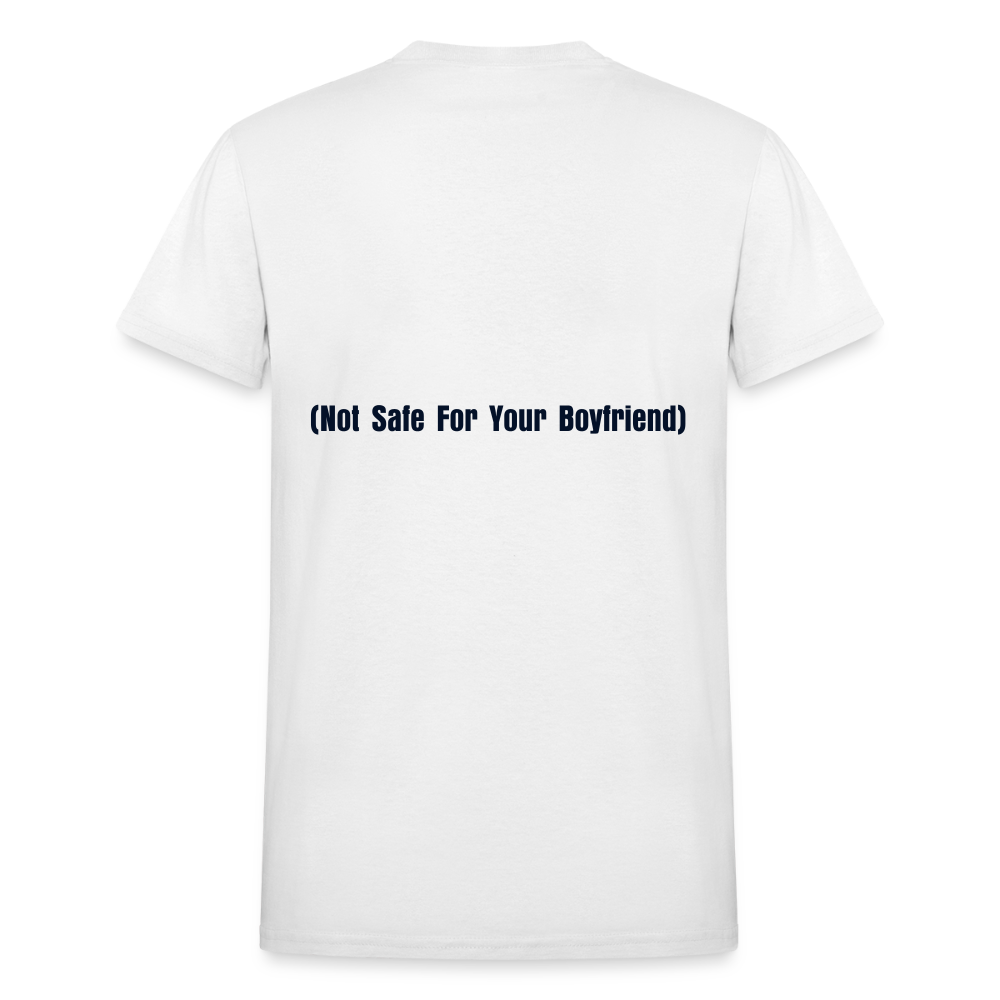 NSF nice sweet friendly (not safe for your boyfriend) (on the back) - white