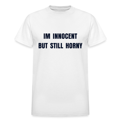 IM INNOCENT BUT STILL HORNY - white