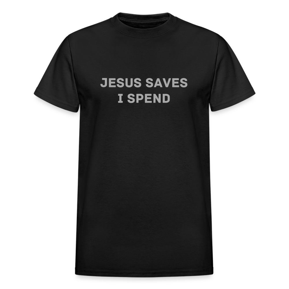 JESUS SAVES I SPEND - black