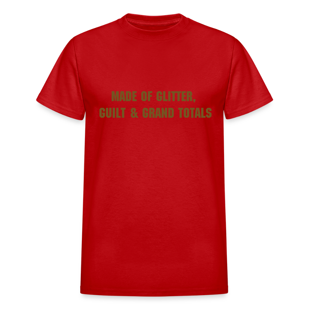 Made of Glitter, Guilt & Grand Totals - red