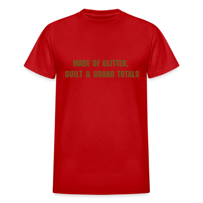 Made of Glitter, Guilt & Grand Totals - red
