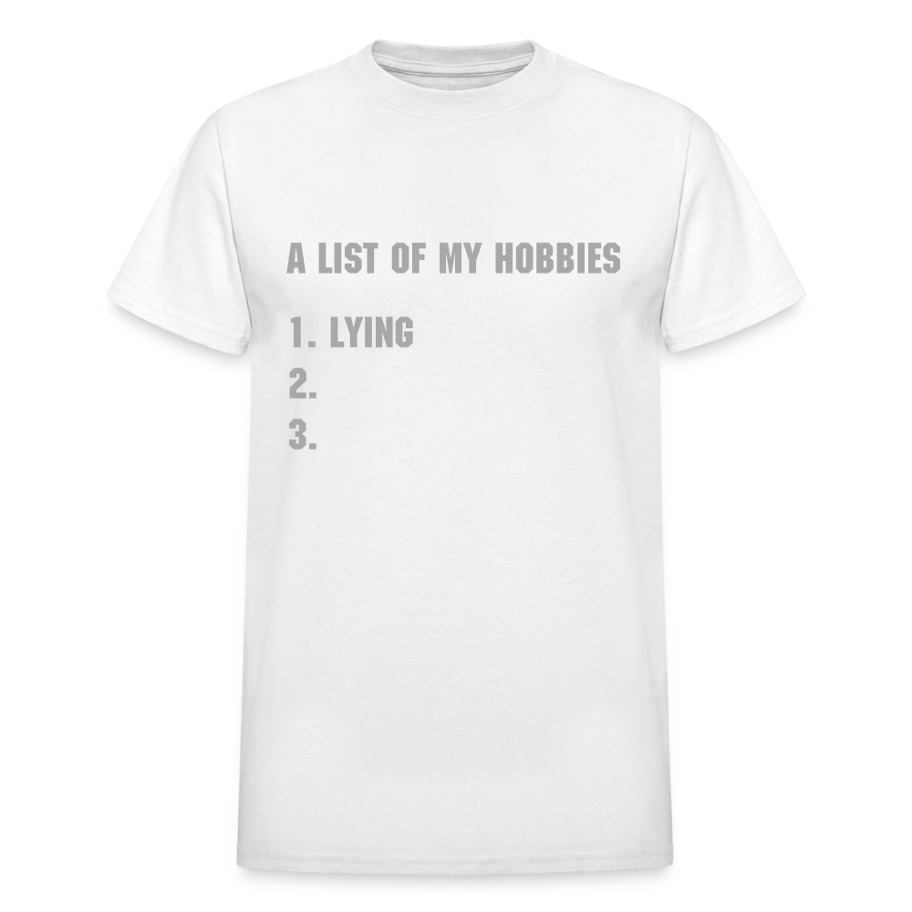 A LIST OF MY HOBBIES - white