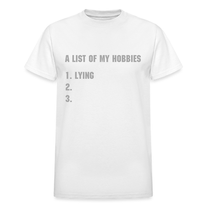 A LIST OF MY HOBBIES - white