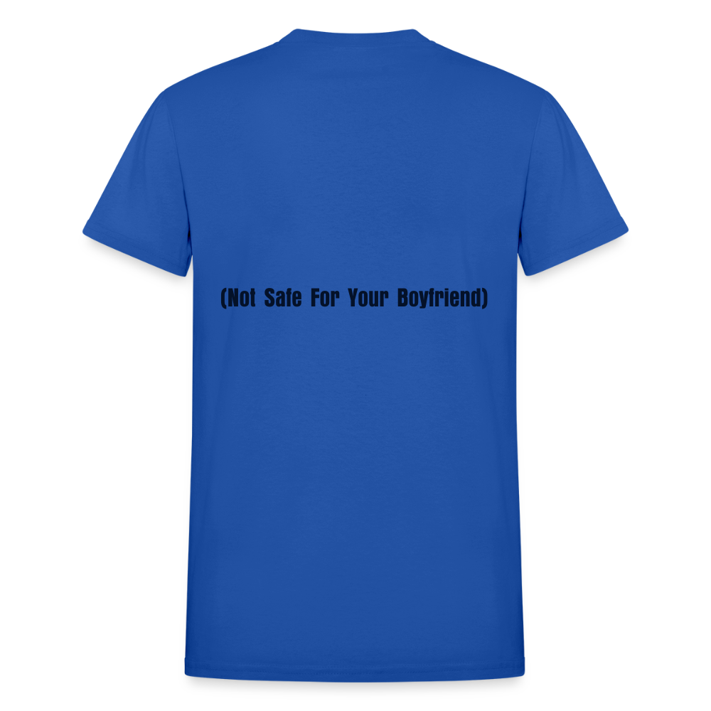 NSF nice sweet friendly (not safe for your boyfriend) (on the back) - royal blue