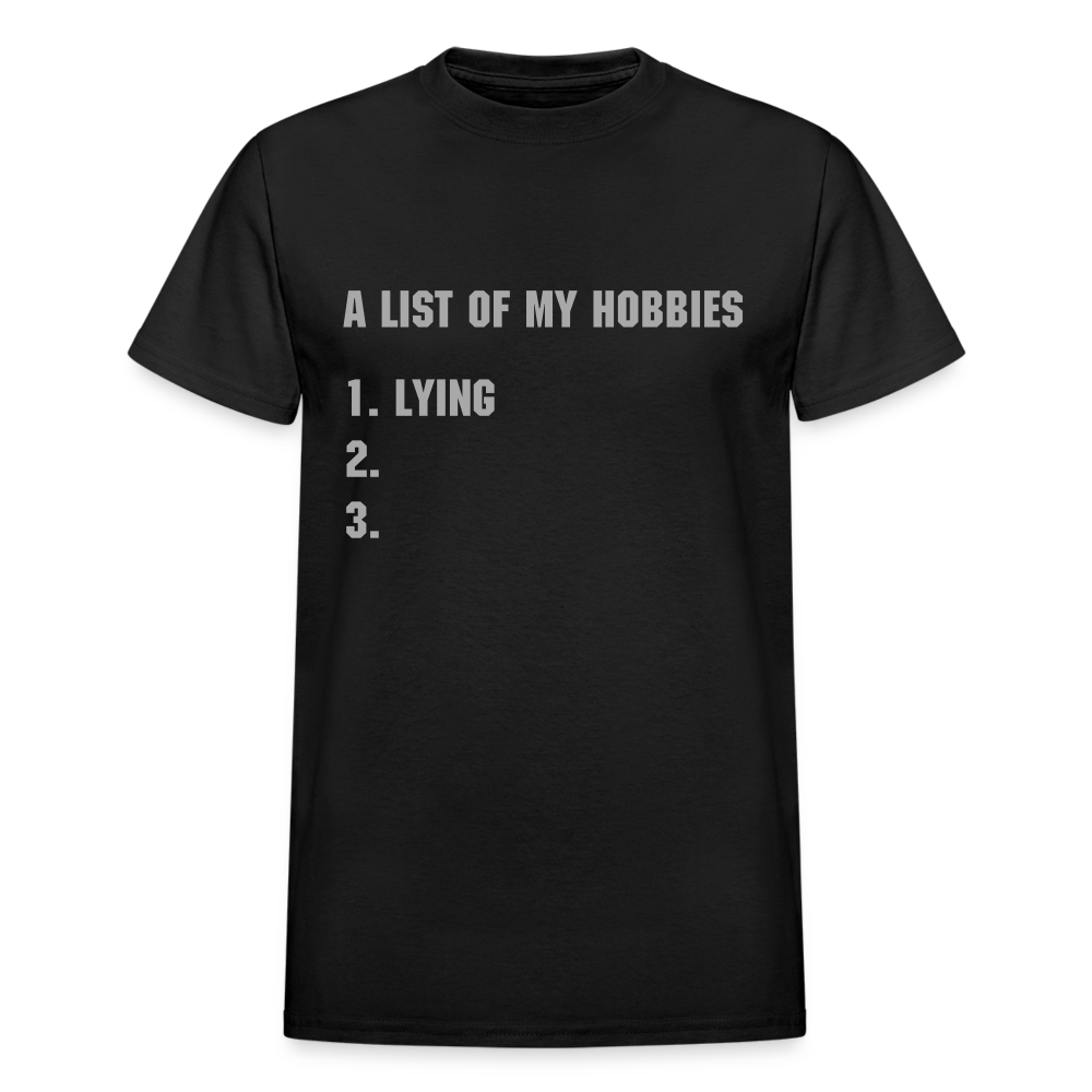 A LIST OF MY HOBBIES - black